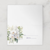 White Orchid Place Card Guest Table Response Kaart Plaatskaartje (Buitenkant ongevouwen)