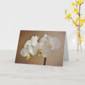 White Orchid Portrait Art Kaart (Gele Bloem)