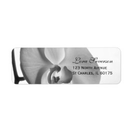 White Orchid Return-adres Etiket