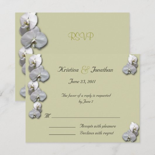 White Orchid RSVP 5.5x4.25 (Voorkant / Achterkant)