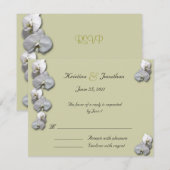 White Orchid RSVP 5.5x4.25 Kaartje (Voorkant / Achterkant)