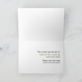 White Orchid Save the Date Card Aankondiging (Binnen)