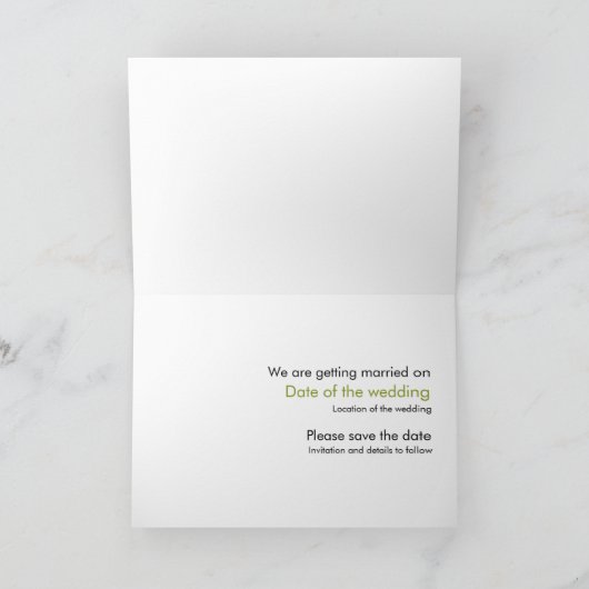 White Orchid Save the Date Card Aankondiging (Binnen)