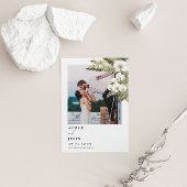 White Orchid Save the Date Kaart