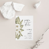 White Orchid Save the Date Kaart