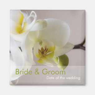 White Orchid ・ Save the Date Magnet