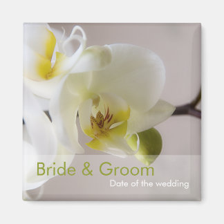 White Orchid · Save the Date Magnet