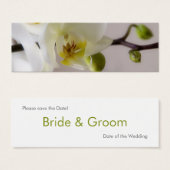 White Orchid · Save the Date Mini Kaart (Voorkant /achterkant)