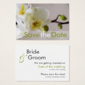 White Orchid · Save the Date Mini Kaart (Voorkant /achterkant)