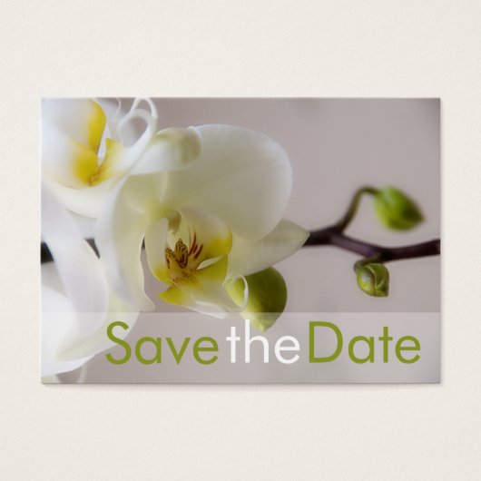 White Orchid · Save the Date Mini Kaart (Voorkant)