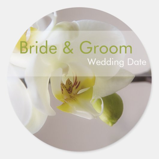 White Orchid · Save the Date Sticker (Voorkant)