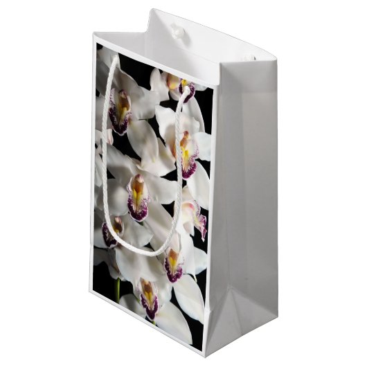 White Orchid Spray Klein Cadeauzakje (Voorkant Gekanteld)