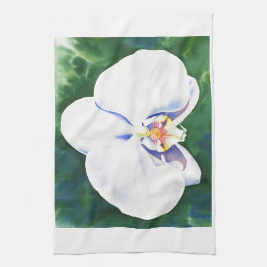 White Orchid Theedoek (Verticaal)