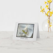 White Orchid Touch of Yellow Deepest Sympathies Kaart (Gele Bloem)