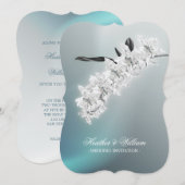 White Orchid - trouwuitnodiging Kaart (Voorkant / Achterkant)