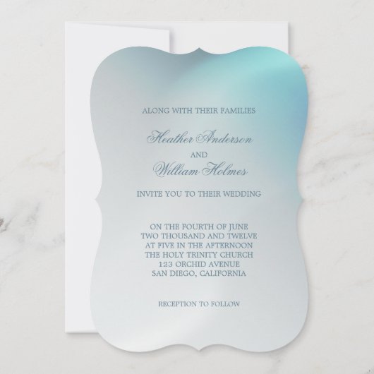 White Orchid - trouwuitnodiging Kaart (Achterkant)