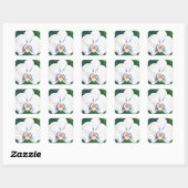 White Orchid Vierkante Sticker (Vel)