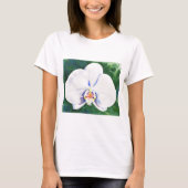White Orchid waterverf schilderij T-shirt (Voorkant)