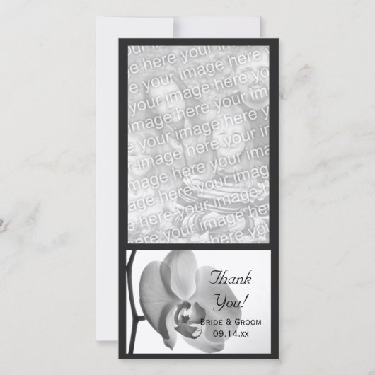 White Orchid Weddenschap Hartelijk dank Bedankkaart (Voorkant)