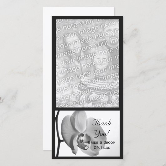 White Orchid Weddenschap Hartelijk dank Bedankkaart (Voorkant / Achterkant)