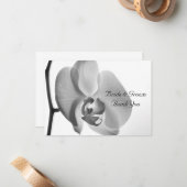 White Orchid Weddenschap Hartelijk dank Notitiekaartje (Voorkant / Achterkant in situ)