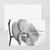 White Orchid Weddenschap Hartelijk dank Notitiekaartje (Voorkant / Achterkant)