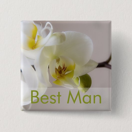White Orchid ・ Wedding Button (Voorkant)