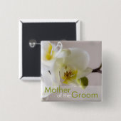 White Orchid ・ Wedding Button (Voorkant /achterkant)