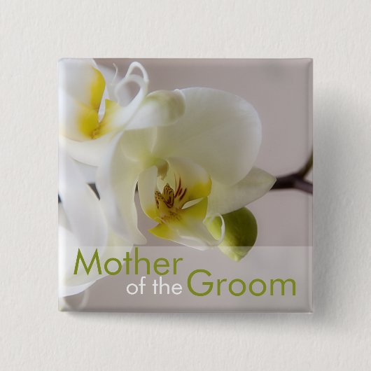 White Orchid ・ Wedding Button (Voorkant)