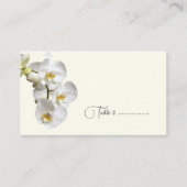 White Orchid Wedding Escort Place Cards Bulk Visitekaartje (Voorkant)
