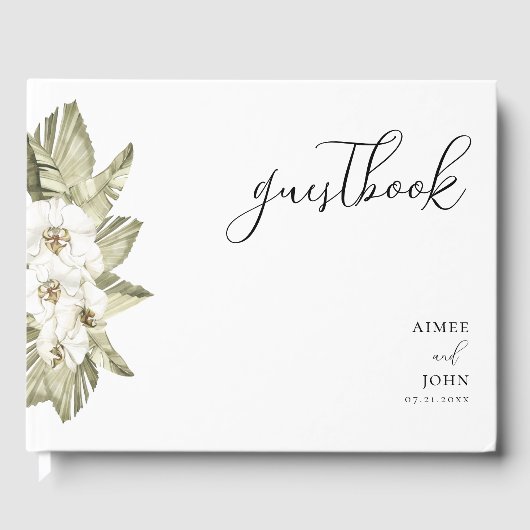 White Orchid Wedding Gastenboek (Voorkant)