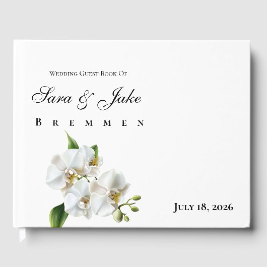 White Orchid Wedding Gastenboek (Voorkant)