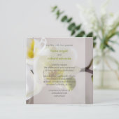 White Orchid ・ Wedding Invitation Kaart (Staand voorkant)