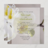 White Orchid ・ Wedding Invitation Kaart (Voorkant / Achterkant)