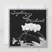 White Orchid WEDDING Invitation Kaart (Voorkant)