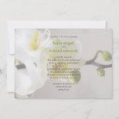 White Orchid ・ Wedding Invitation Kaart (Achterkant)