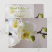 White Orchid ・ Wedding Invitation RSVP Kaartje (Voorkant / Achterkant)