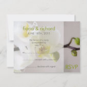 White Orchid ・ Wedding Invitation RSVP Kaartje (Achterkant)