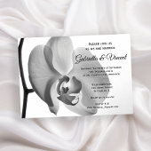 White Orchid Wedding Kaart
