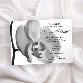 White Orchid Wedding Kaart