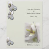White Orchid Wedding Programme (Voorkant)