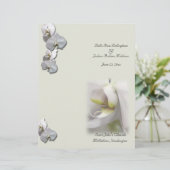 White Orchid Wedding Programme (Staand voorkant)
