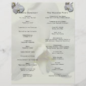 White Orchid Wedding Programme (Achterkant)