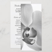 White Orchid Wedding Programme Programmakaart (Voorkant / Achterkant)