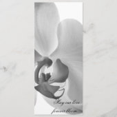 White Orchid Wedding Programme Programmakaart (Voorkant)