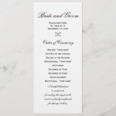 White Orchid Wedding Programme Programmakaart (Achterkant)