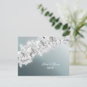 White Orchid - Wedding RSVP-kaart RSVP Kaartje (Staand voorkant)