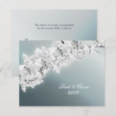 White Orchid - Wedding RSVP-kaart RSVP Kaartje (Voorkant / Achterkant)