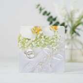 White Orchid Wedding Vow Renewal Kaart (Staand voorkant)