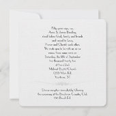 White Orchid Wedding Vow Renewal Kaart (Achterkant)